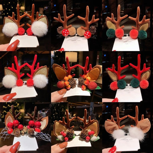 (🎅EARLY CHRISTMAS SALE - 49% OFF) Reindeer Christmas Hair Clips