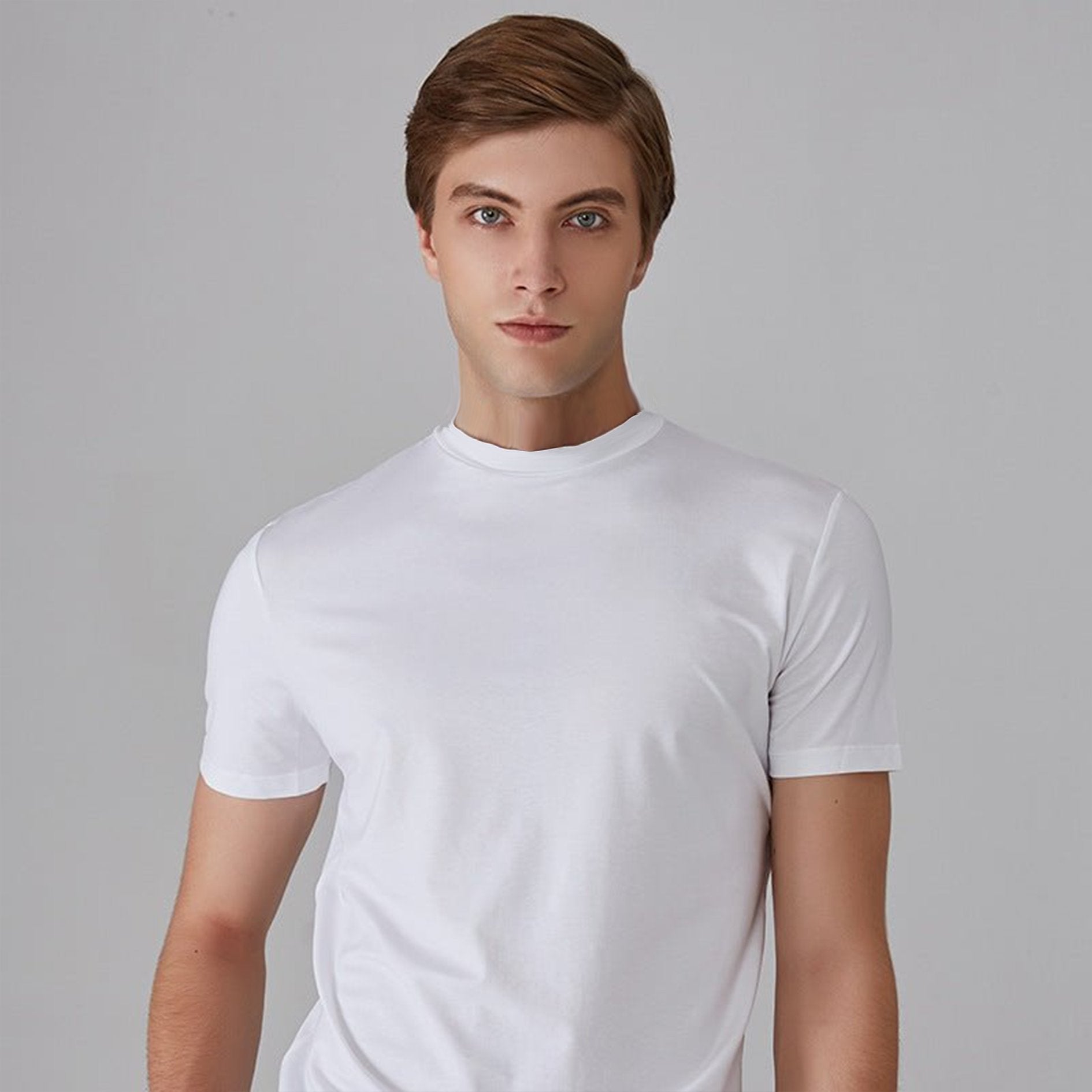 Men 's High Neck Slim Fit T-shirt