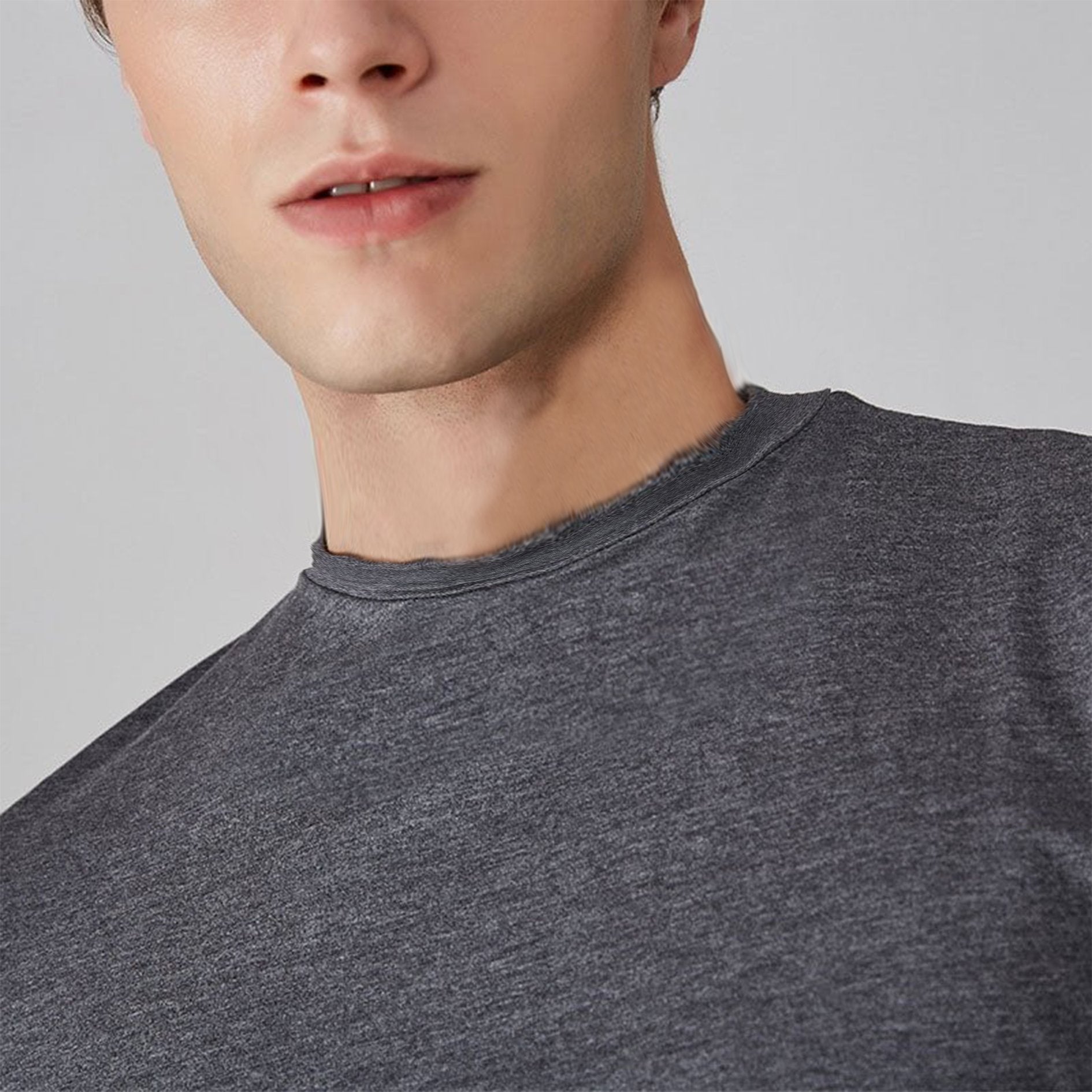 Men 's High Neck Slim Fit T-shirt