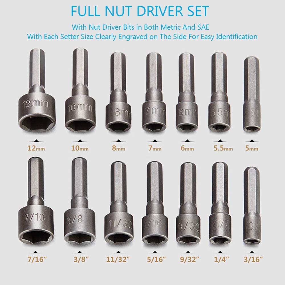 💥Promotion 49% OFF🔧Power Nut Driver 14 Pcs Set