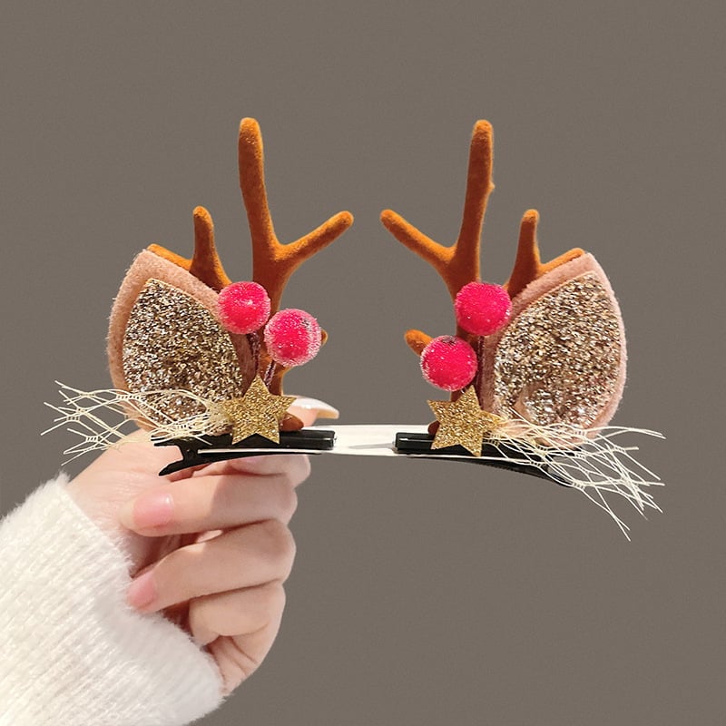 (🎅EARLY CHRISTMAS SALE - 49% OFF) Reindeer Christmas Hair Clips